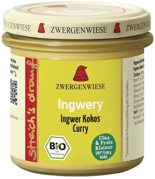 PATE VEGETAL JENGIBRE COCO CURRY INGWERY 135GR
